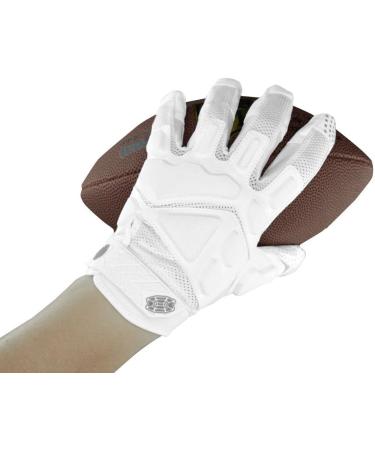 Seibertron G.A.R.G 2.0 Gel Filled Anti-Impact Ultra-Stick Football Gloves for Youth & Adults - White Size L | International Shipping Available - Buy Online on SooperMarket.com