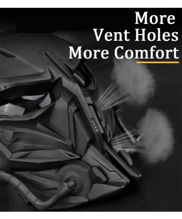 Adjustable Airsoft Skull Full Face Mask for Outdoor Sports & CS Cosplay Tactical - Black - Buy Online on SooperMarket.com
