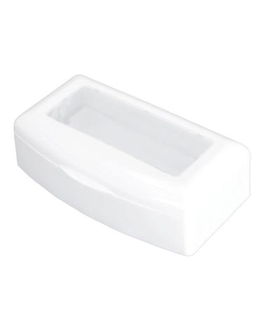 Portable ABS Makeup Tool Cleaning Box with Separate Filter Layer Convenient for Nail and Jewelry Cleaning (White)