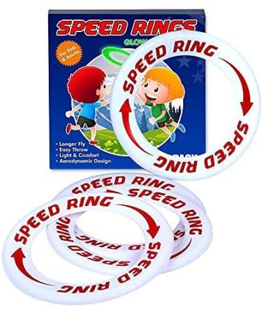 URBANSTREAM Glow in The Dark Flying Rings Discs - 4 Pack | Floats on Water | Light-Up Frisbees - Buy Online on SooperMarket.com