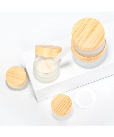 Zeoabsy 12-Pack Empty 5ml Matte Transparent Glass Cream Cans with Screw Lid - Ideal for Gels & Creams Perfect for Cosmetics - Buy Online on SooperMarket.com