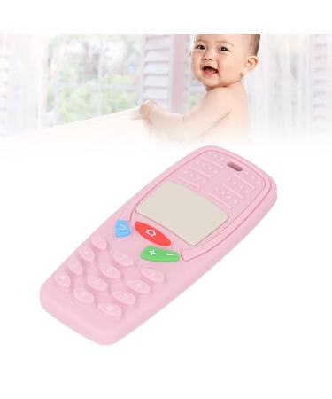 Silicone Infant Teething Toy - Mobile Phone Shaped Funny Chew Toy (Light Pink) - Buy Online on SooperMarket.com