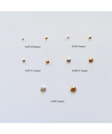 Nail Angel Metal Studs- Gold & Silver Round Studs- 1000pcs/bag (10011) - Buy Online on SooperMarket.com
