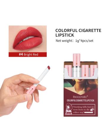 Buy Matte Non-Stick Cigarette Case Lipstick Set - Long Lasting Velvet Lip Gloss & Tint | Portable Makeup Kit for Perfect Lips - Buy Online on SooperMarket.com