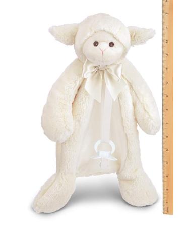 Bearington Baby Lamby Pacifier Pet Plush Stuffed Animal Lovie 15 Inch - White Lamb - Paci Holder Included - Buy Online on SooperMarket.com