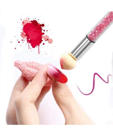 Nail Art Tools Set - Double Head Ombre Sponge Stick & Brush Applicator with 4 Replacement Heads for Perfect Pigment Application - Buy Online on SooperMarket.com