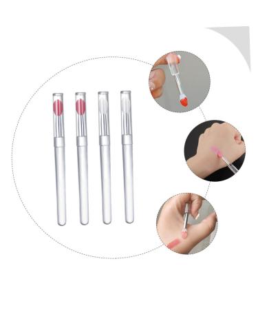 4pcs Silicone Lip Brush Set - Portable Lip Mask & Eyeshadow Makeup Tools for Effortless Lipstick & Lip Gloss Application - Buy Online on SooperMarket.com