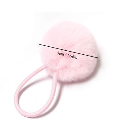 SUSULU Faux Rabbit Fur Pompom Hair Ties - 12pcs Yellow Scrunchies for Women - Buy Online on SooperMarket.com