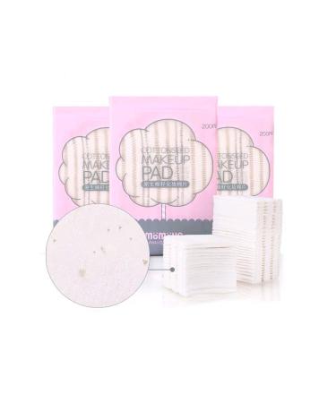 Momoup Organic Cotton Sheets CottonSeed Makeup Pads 200 Pieces/Bag 100% Organic Cotton Unbleached (1# CottonSeed Makeup Pad - 3 Bags)