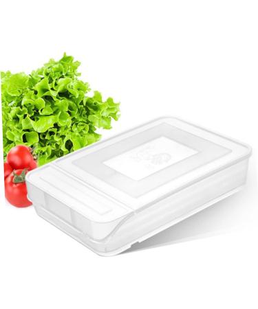 OSALADI 1pc box Capacity Multifunctional Holder Kitchen White Egg Plastic Refrigerator Tray Stackable Home White 31.5x22cm - Buy Online on SooperMarket.com