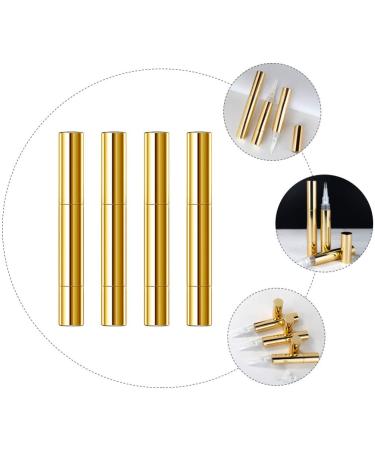 Minkissy 4-Piece Cosmetic Bottle Brush Tip Set - Empty Gel Nail Polish and Oil Pencil Containers with Aluminum Tube for Cosmetics & Airspace Monitoring - Buy Online on SooperMarket.com