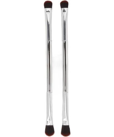 Soft Hair Eyeshadow Brush Set Silver Double Ended Makeup Brush for Women Precise Application with Supple Fiber Hair Convenient for Home and Stage Makeup - Buy Online on SooperMarket.com
