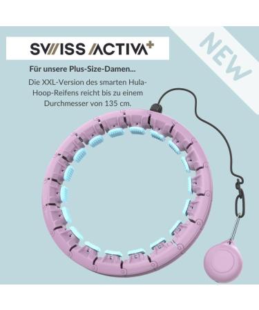 Swiss Activa+ Infinity Hoop Smart Weighted Hula Hoop with Counter | Exercise Equipment for Women Weight Loss | S2 XXL Purple Blue - Buy Online on SooperMarket.com