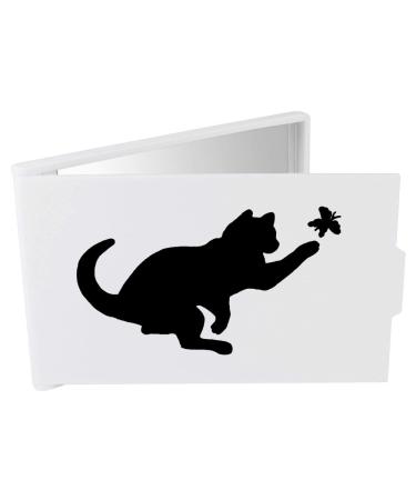 Azeeda 'Cat Chasing Butterfly' Compact/Travel/Pocket Makeup Mirror (CM00008278)
