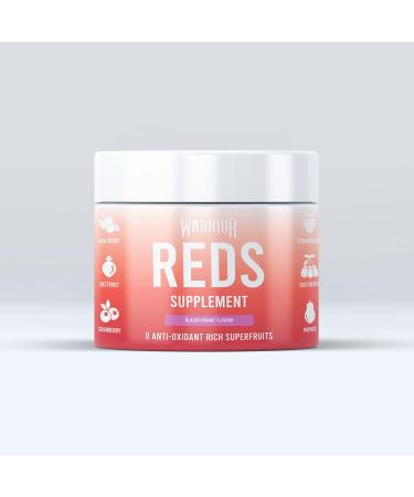 Warrior Reds 100g Superfood Powder 9 Antioxidants Rich Superfruits Blend Includes: Acai Berry Beetroot Cranberry Strawberry Goji Berry and Papaya 20 Servings (Blackcurrant)