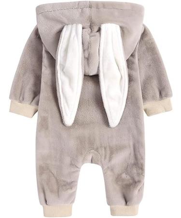 Kids Tales Newborn Baby Winter Warm Rabbit Ear Hooded Romper 9-12 Months with Thick Fleece - Cute and Cozy! - Buy Online on SooperMarket.com