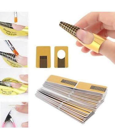 Bodhi2000 100pcs Nail Art Form Guide for UV Acrylic Nail Tip Extension Sticker - Buy Online on SooperMarket.com