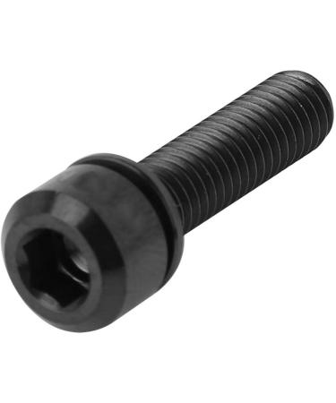 6Pcs M5x20mm Titanium Alloy Bike Cycling Bolts with Gasket - Black - Buy Online on SooperMarket.com