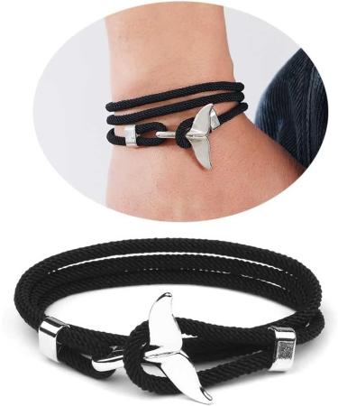 Shop OralGos Multilayer Milan Viking Bracelet & Whale Tail Bracelet for Men | Beach Jewelry in Blue - International Shipping Available - Buy Online on SooperMarket.com