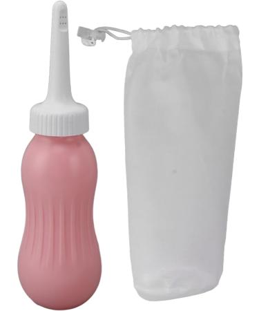 Hiraith Portable Bidet Sprayer - 500ml Silicone Power Spray Enema Bulb for Travel (Peach Pink) | Best Travel Bidet for Hygiene - Buy Online on SooperMarket.com