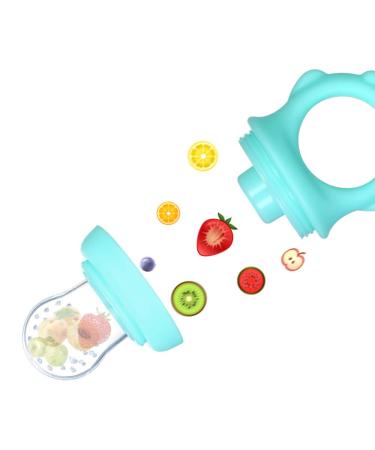 Xiaoxin Baby Food Feeder - Fresh Fruit & Veggie Silicone Nipple Teething Toy for Toddlers - Easy to Clean - Blue - Buy Online on SooperMarket.com