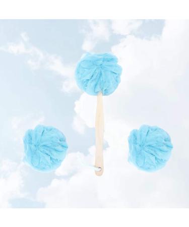 Buy Blue Shower Bath Balls - Soft Solid Color Bath Sponge for Relaxing Bath Time - Buy Online on SooperMarket.com