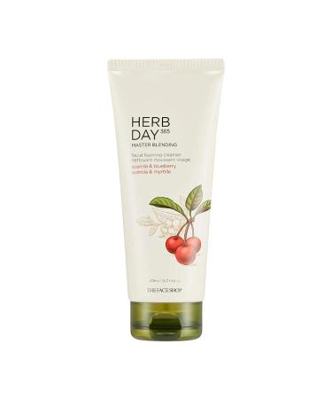 The Face Shop Herb Day 365 Master Blending Cleansing Cream Acerola & Blueberry | Vitamin Enriched for Bright & Translucent on Dull Skin | Oil Enriched & Naturally Derived  5.7 Fl Oz