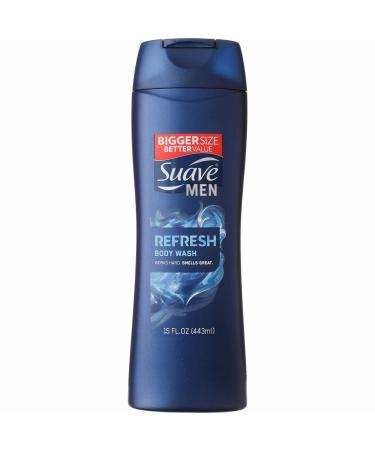 Suave Men Refreshing Body Wash 15 oz 2-Pack - Hydrating Formula - Buy Online on SooperMarket.com