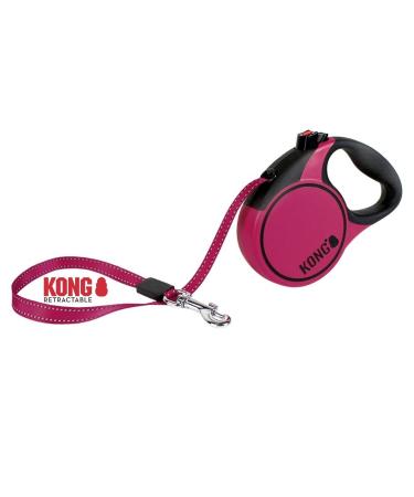 Cong roll -out dog leash in 5m length I for small dogs up to 20kg i size s i high -quality roller leash with break & lock system in pink i comfortable leash with soft handle & reflective belt terrain s (up to 20 kg) fuchsia
