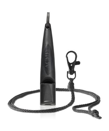 Acme dog whistle No.210.5 (Update 2023) with free pipe band in matt black |Alpha |Ideal for the recall |Large reach |Frequency standardized (black)