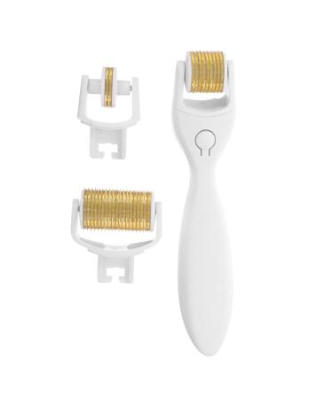 Healeved Derma Roller Scalp Hair Roller Micro-needle Roller Massager with 3 Size Needle Head 0.25mm 0.5mm 1.0mm for Hair Beard Facial Skin Face Cosmetic Beauty Instrument