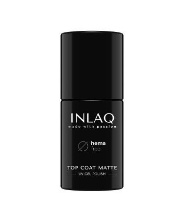 INLAQ HEMA Free Top Coat Matte No Wipe - UV Top Coat with Matte Effect - Top Coat Matt UV Gel - UV Gel Nail Polish Top