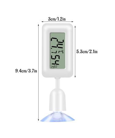 YESAVAY Reptiles Thermometer Hygrometer | Digital Temp & Humidity Meter for Bearded Dragon Tanks - Suction Cup | Mini Black - Buy Online on SooperMarket.com