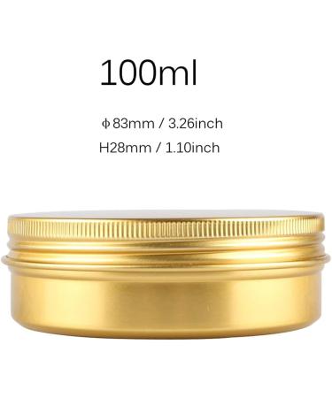 Zeoabsy 10 Pieces 100ml Gold Aluminum Empty Jars - Ideal for Storage & DIY Projects - Fast International Shipping - Buy Online on SooperMarket.com