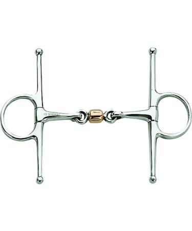 Sprenger 4125614556 Full Cheek Snaffle with Copper Roller Stainless Steel 56