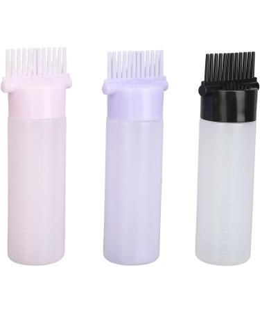 3 Colors Hair Coloring Oiling Bottle Root Comb Squeeze Applicator Bottle Hair Baking Oil Bottle with Graduated Scale for Beauty Salon Hair Dye Coloring Oiling Care - Buy Online on SooperMarket.com