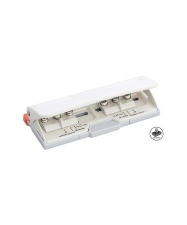 Bira Craft Adjustable 6 Hole Punch  Off White  8 Sheet Capacity  Mini/Pocket A3/ A4 / A5 / A6 / Agenda/Personal/Deskfax  Performance Guaranteed