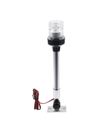 Geloo 12 Inch Boat Navigation Lights, Boat Stern Light, Boat Anchor Lights White LED Fold Down for Pontoon and Fishing Boat Yacht All Round 360 Illumination 3 Nautical Mile