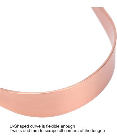 Pure Copper Tongue Scraper - U-Shaped Design for Oral Hygiene & Fresh Breath - Buy Online on SooperMarket.com