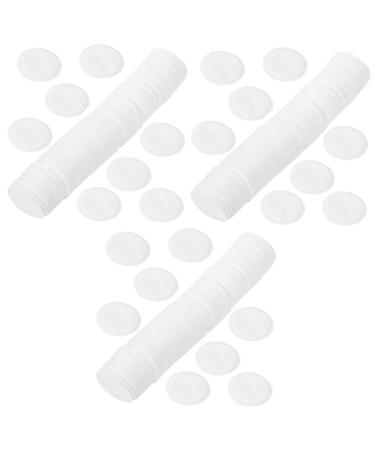 FRCOLOR 300 Pcs Thick Overlock Cotton White Facial Cotton Pads for Face Disposable Cotton Squares Cleaning Makeup Pads Face Pads Cosmetic Non-Woven Fabric Make up Travel