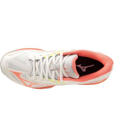 Mizuno Women's Wave Exceed Light 2 Tennis Shoes - 38 EU - White/Coral - Lightweight & Comfortable for Optimal Performance - Buy Online on SooperMarket.com