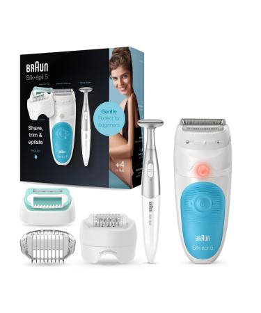 Braun Epilator Silk-pil 5 5-810, Hair Removal for Women, Shaver & Bikini Trimmer, Cordless, Rechargeable, Wet & Dry