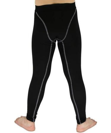 Lanbaosi Youth Boys Compression Leggings - Black Athletic Pants for Football & Workouts - Buy Online on SooperMarket.com