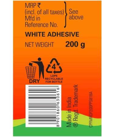 Fevicol Mr Squeeze Bottle 200g: Strong Adhesive for Easy Bonding - Buy Online on SooperMarket.com