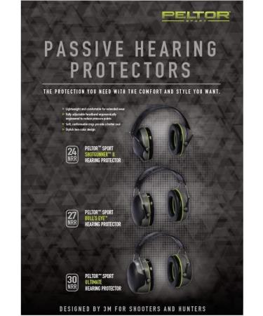 Peltor Sport Ultimate Hearing Protector Black/Gray Earmuff NRR 30 dB - Noise Reduction Rating 30 dB - Buy Online on SooperMarket.com