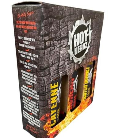 Hot Headz 3-Pack Hot Sauce Gift Set - 148ml Each. All-Natural Spicy Sauces for Marinades and Dipping. Perfect for Any Dish! - Buy Online on SooperMarket.com