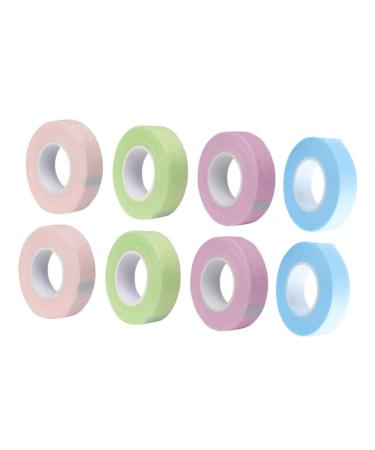 minkissy 12 Rolls Lash Tape Ktape Beauty Eyelash Tape Makeup Tape Lash Extension Tape Fabric Lash Tape Eyelash Extension Supplies Circle Hair Pin Abs with Line Japanese-Style