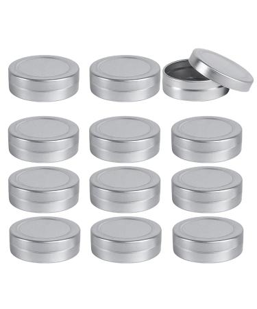 Zeoabsy 12 pieces 15ml silver empty aluminum socket aluminum round doses aluminum box with plastic lid tin cans cream cans for diy ointments candle cosmetics shaving soap silver 15ml