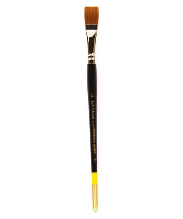 Jack Richeson 9000 Series Synthetic Short Handle Watercolor Flat Brush  1/2-Inch
