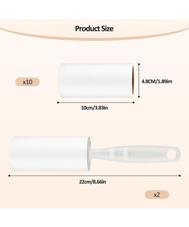 Extra Sticky Lint Rollers - 10 Rollers (60 Sheets Each) for Pet Hair Removal on Clothing Sofa Bed & Carpet | Lint Roller for Cat & Dog Hair - Buy Online on SooperMarket.com